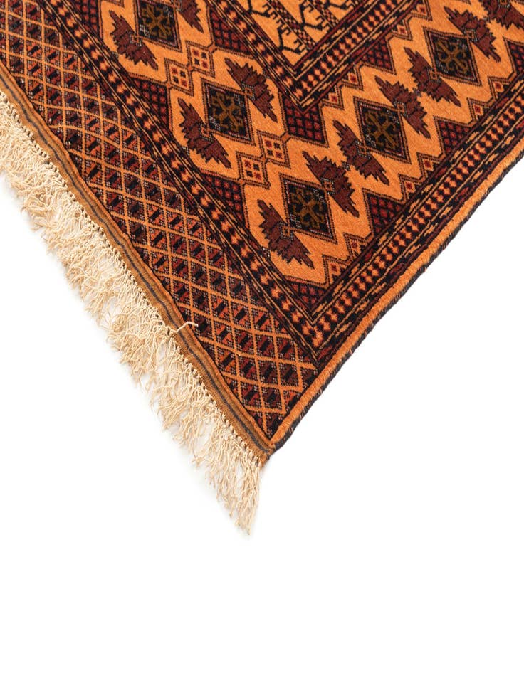 Detail image of  4' 2 x 6' 3  Hand Knotted Bokhara Oriental Wool Rug