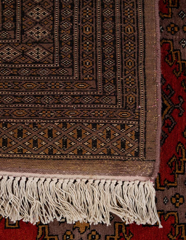 Detail image of  5' 3 x 7' 11  Hand Knotted Bokhara Oriental Wool Rug
