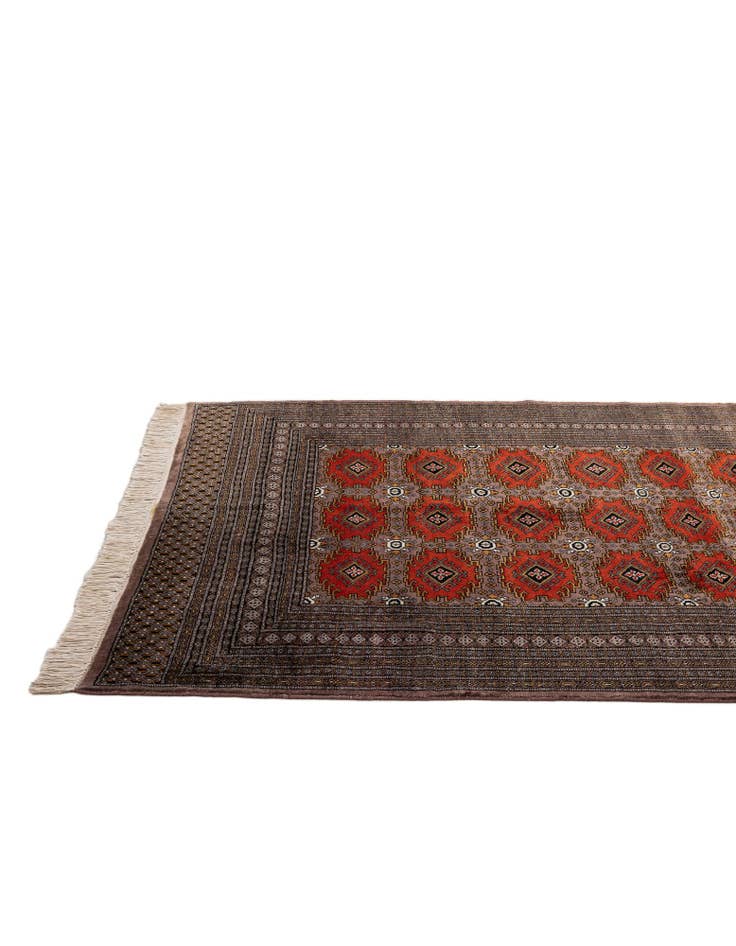 Detail image of  5' 3 x 7' 11  Hand Knotted Bokhara Oriental Wool Rug