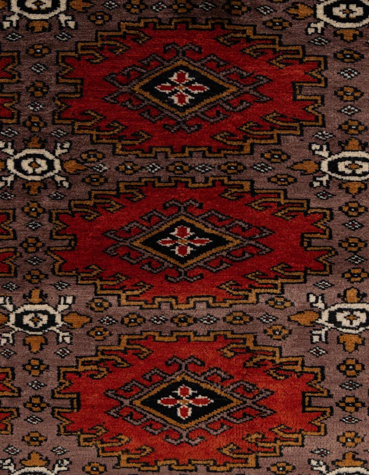 Detail image of  5' 3 x 7' 11  Hand Knotted Bokhara Oriental Wool Rug