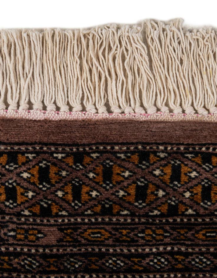 Detail image of  5' 3 x 7' 11  Hand Knotted Bokhara Oriental Wool Rug
