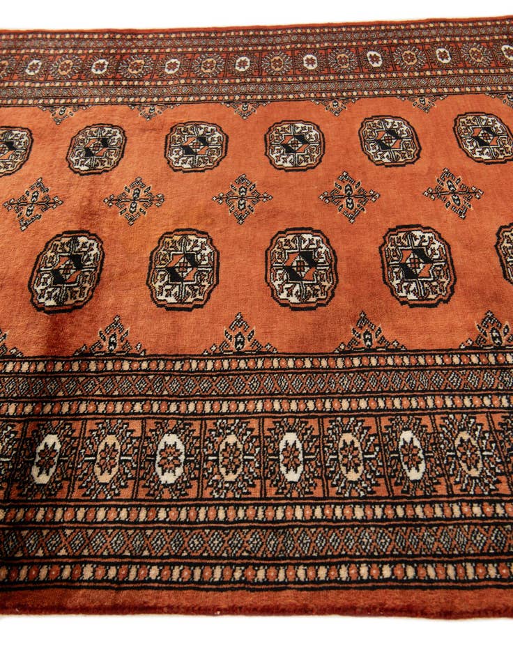 Detail image of  4' 1 x 5' 11  Hand Knotted Bokhara Wool Rug