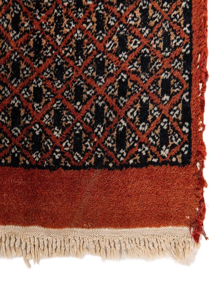 Detail image of  6' 1 x 8' 8  Hand Knotted Bokhara Oriental Wool Rug