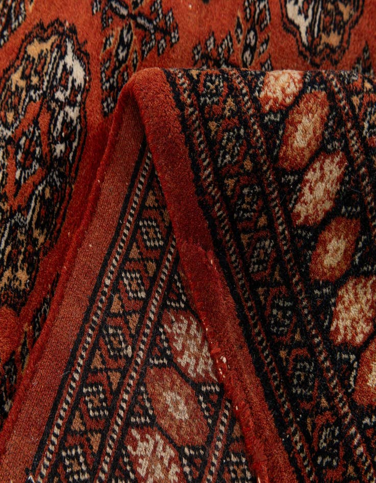 Detail image of  6' 1 x 8' 8  Hand Knotted Bokhara Oriental Wool Rug