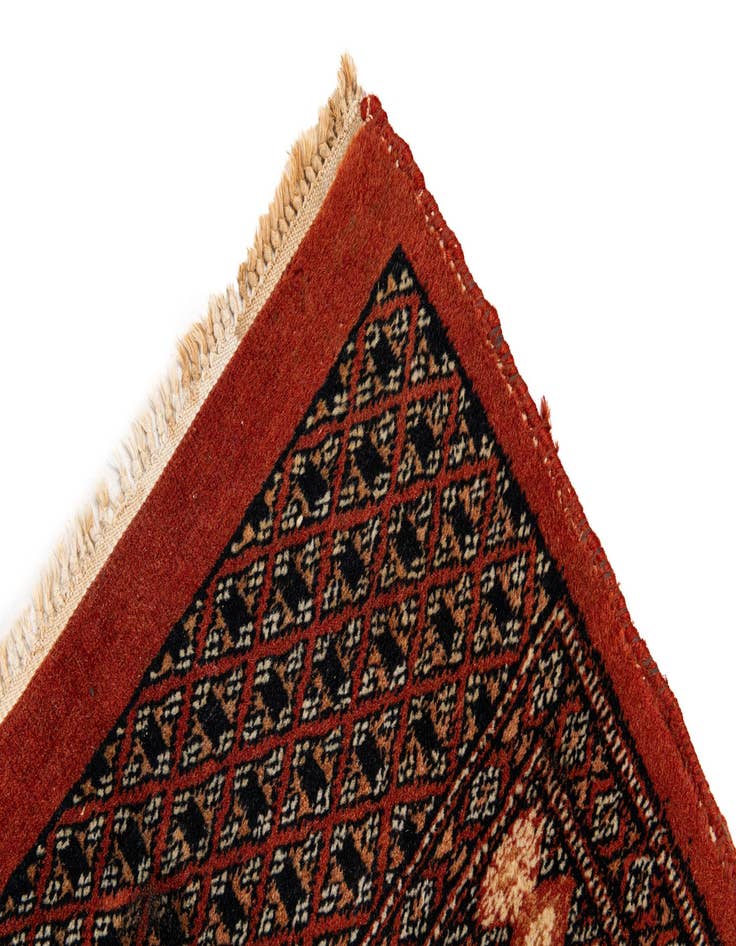 Detail image of  6' 1 x 8' 8  Hand Knotted Bokhara Oriental Wool Rug