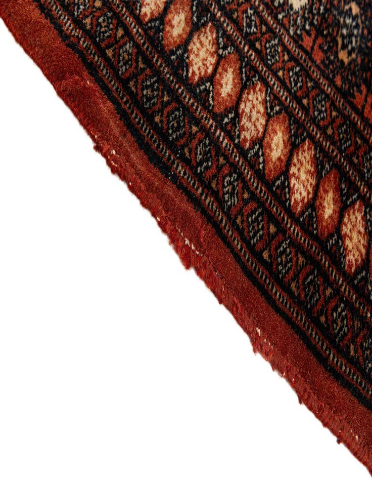 Detail image of  6' 1 x 8' 8  Hand Knotted Bokhara Oriental Wool Rug