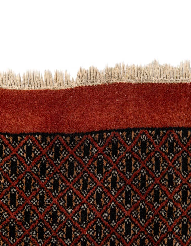 Detail image of  6' 1 x 8' 8  Hand Knotted Bokhara Oriental Wool Rug