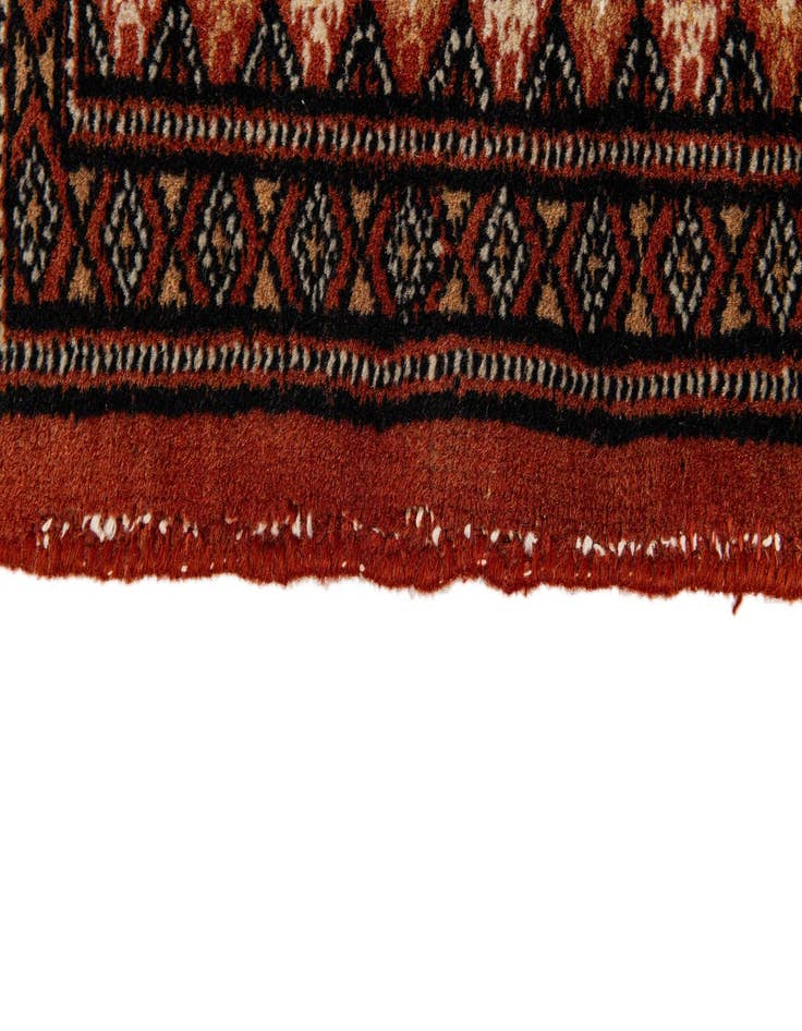 Detail image of  6' 1 x 8' 8  Hand Knotted Bokhara Oriental Wool Rug