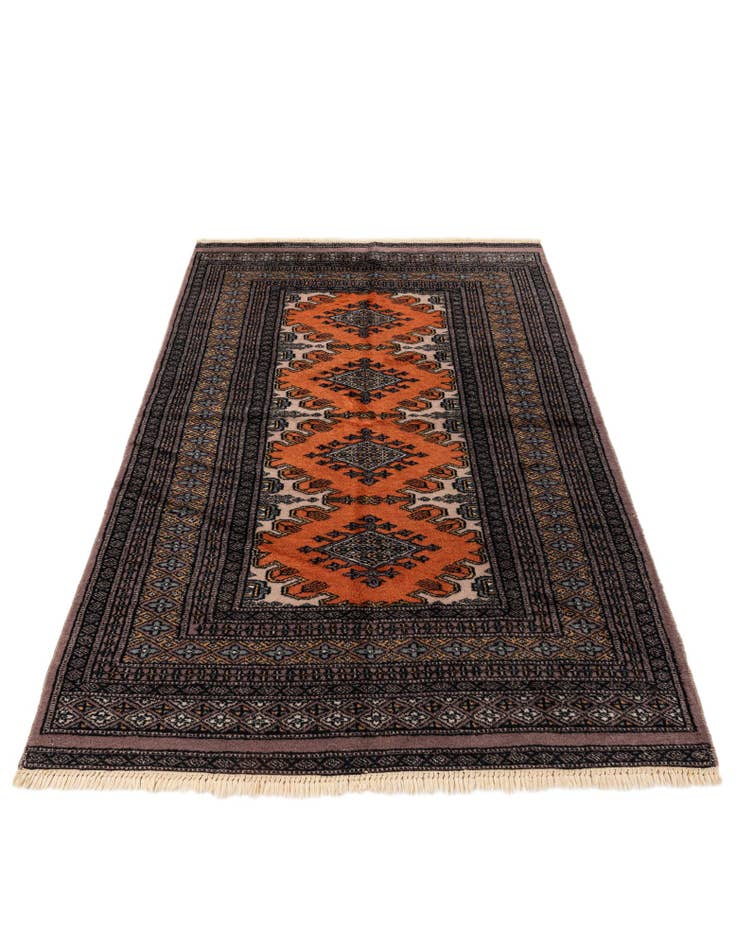 Detail image of  3' 2 x 5' 1  Hand Knotted Bokhara Oriental Wool Rug