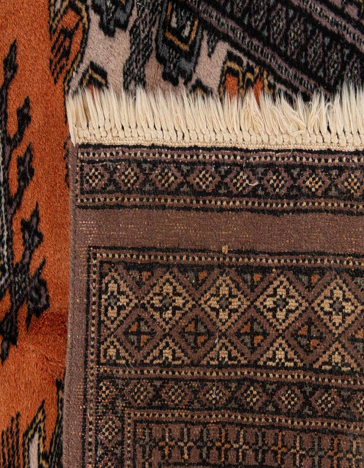 Detail image of  3' 2 x 5' 1  Hand Knotted Bokhara Oriental Wool Rug