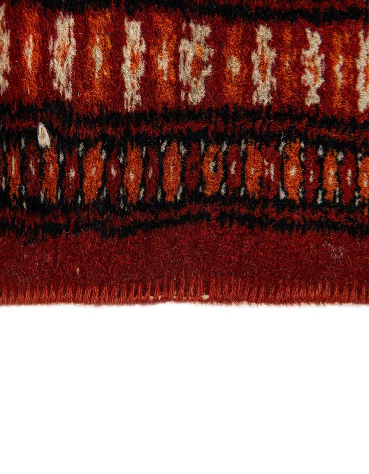 Detail image of  4' 1 x 6' 2  Hand Knotted Bokhara Oriental Wool Rug