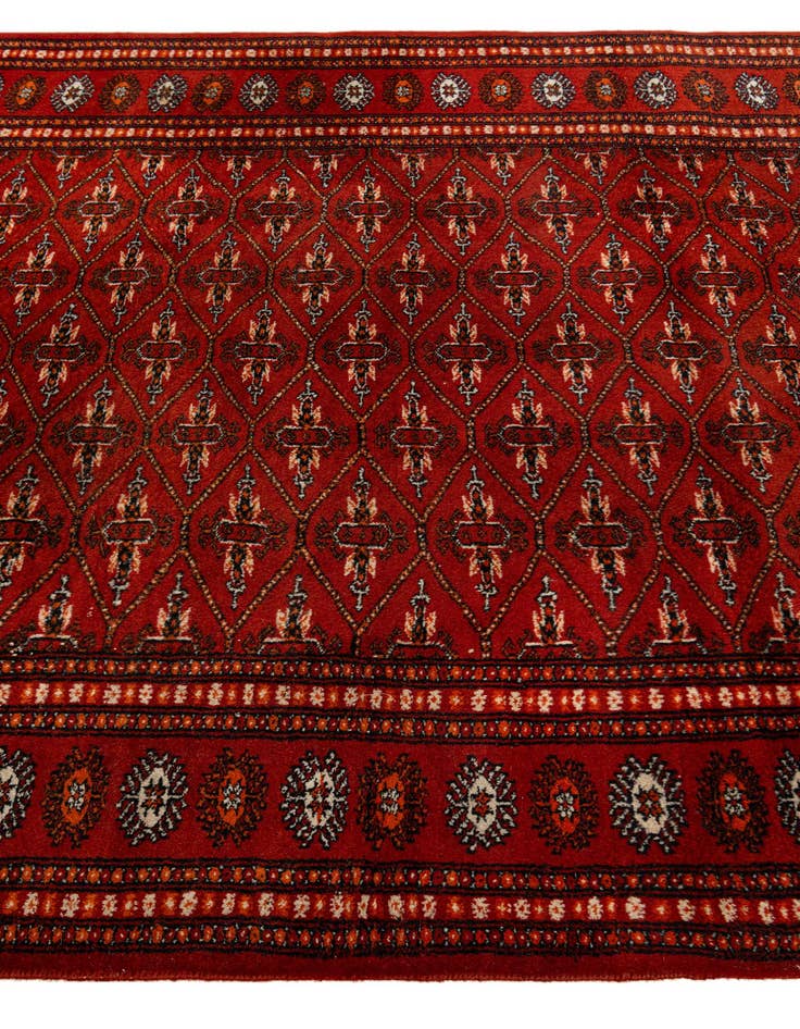 Detail image of  4' 1 x 6' 2  Hand Knotted Bokhara Oriental Wool Rug