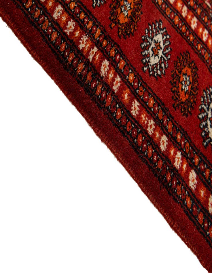 Detail image of  4' 1 x 6' 2  Hand Knotted Bokhara Oriental Wool Rug