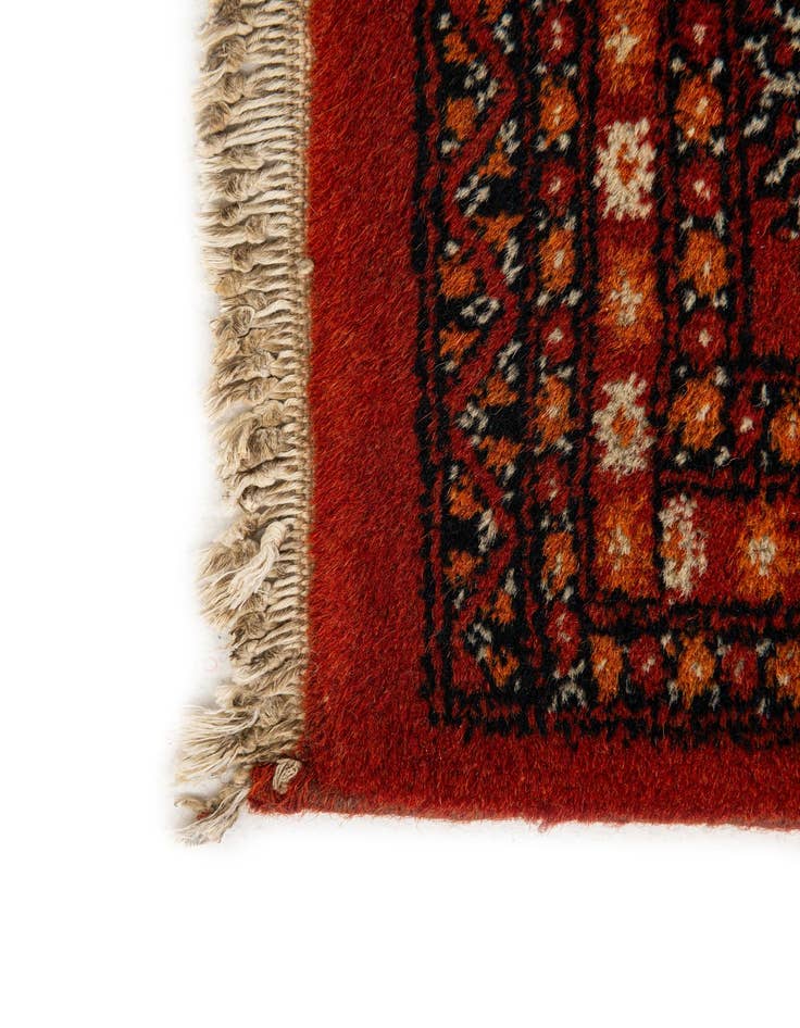 Detail image of  4' 1 x 6' 2  Hand Knotted Bokhara Oriental Wool Rug