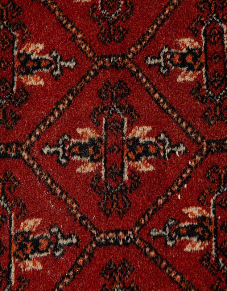 Detail image of  4' 1 x 6' 2  Hand Knotted Bokhara Oriental Wool Rug