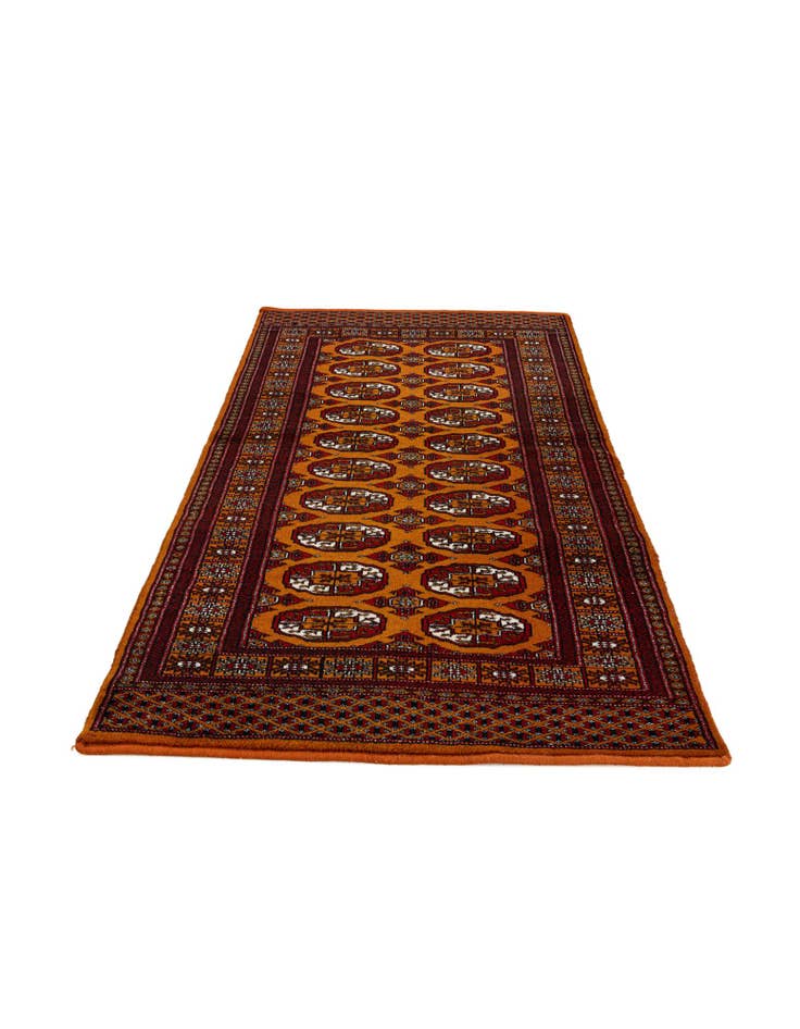 Detail image of  3' 1 x 5' 2  Hand Knotted Bokhara Oriental Wool Rug