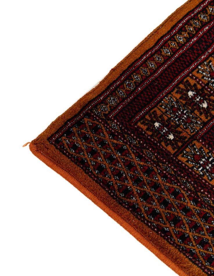 Detail image of  3' 1 x 5' 2  Hand Knotted Bokhara Oriental Wool Rug