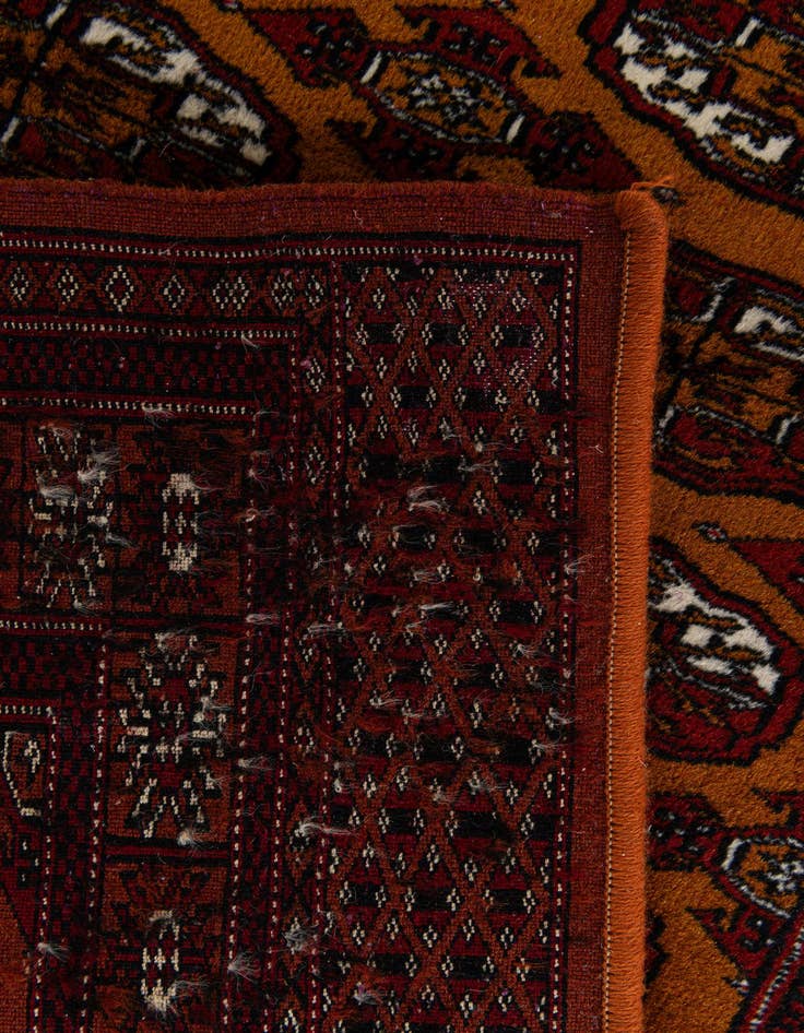 Detail image of  3' 1 x 5' 2  Hand Knotted Bokhara Oriental Wool Rug