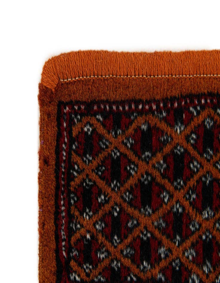 Detail image of  3' 1 x 5' 2  Hand Knotted Bokhara Oriental Wool Rug