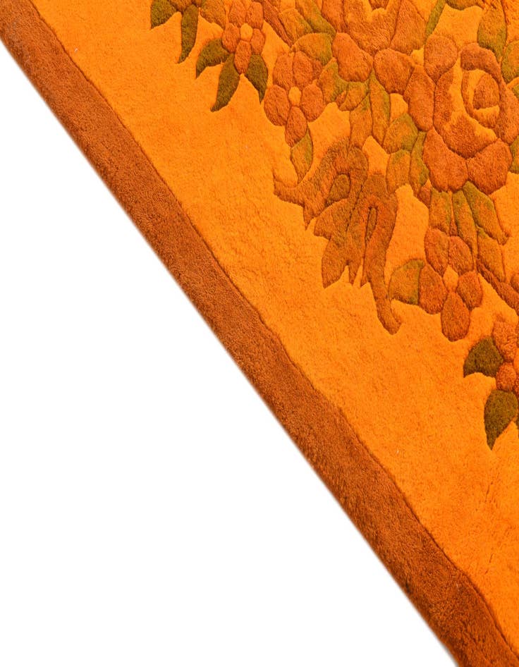 Detail image of 7' 9 x 9' 9 Hand Knotted Carved Pekin Wool Rug