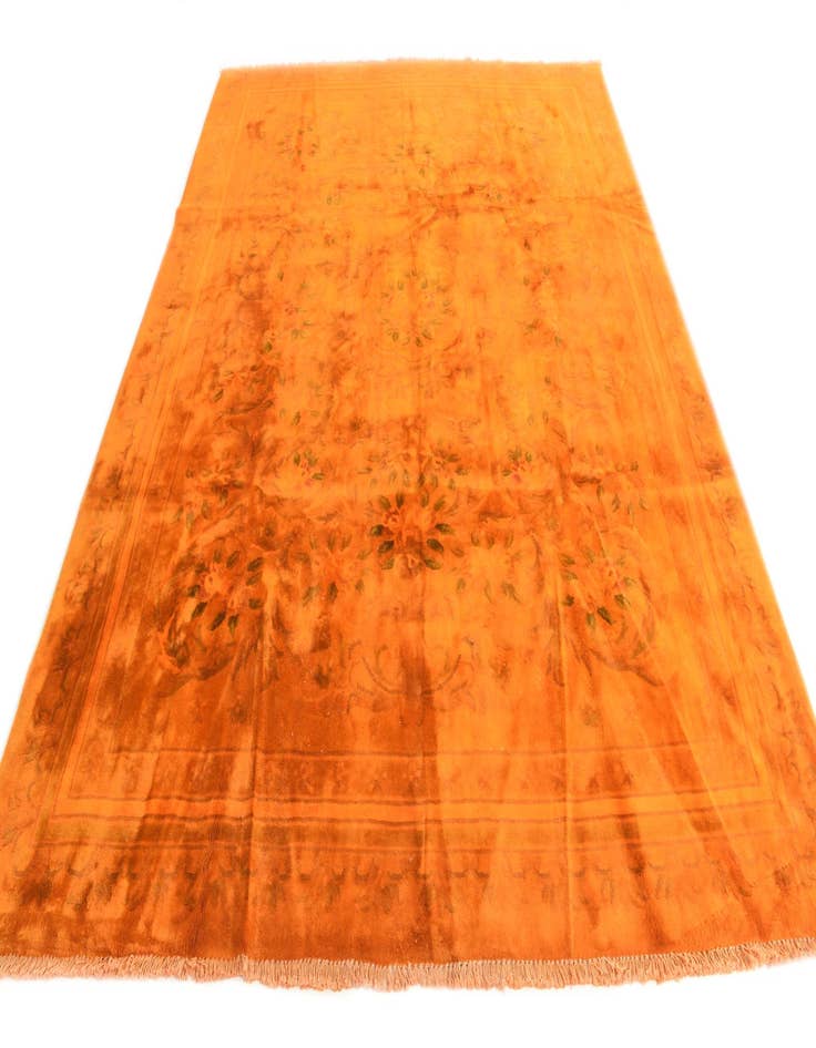 Detail image of 8' x 10' 1 Hand Knotted Carved Pekin Wool Rug