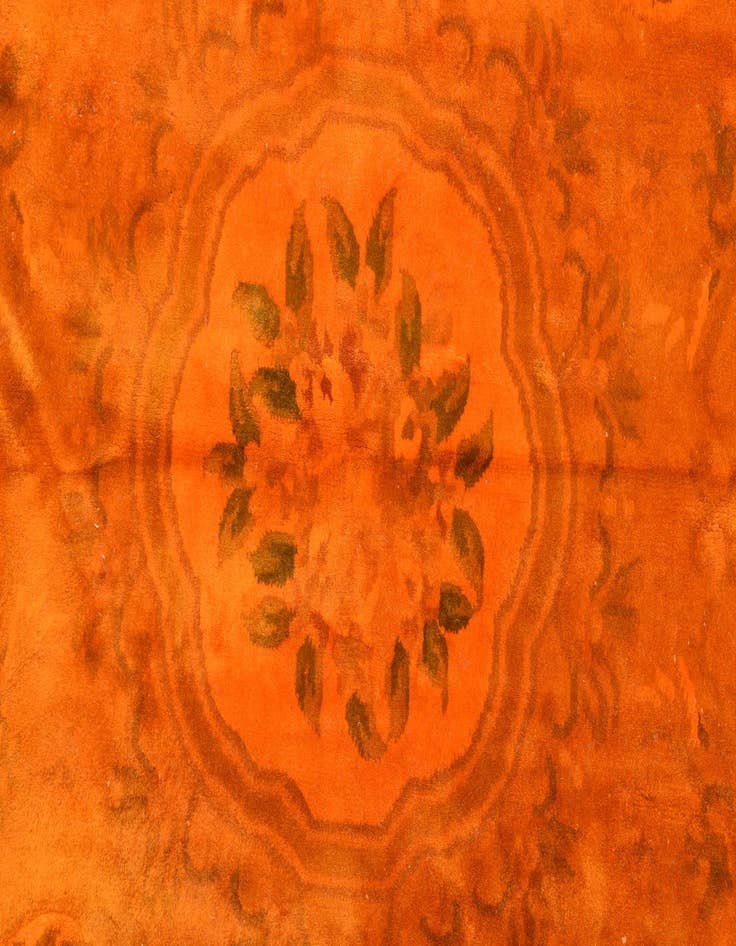 Detail image of 8' x 10' 1 Hand Knotted Carved Pekin Wool Rug