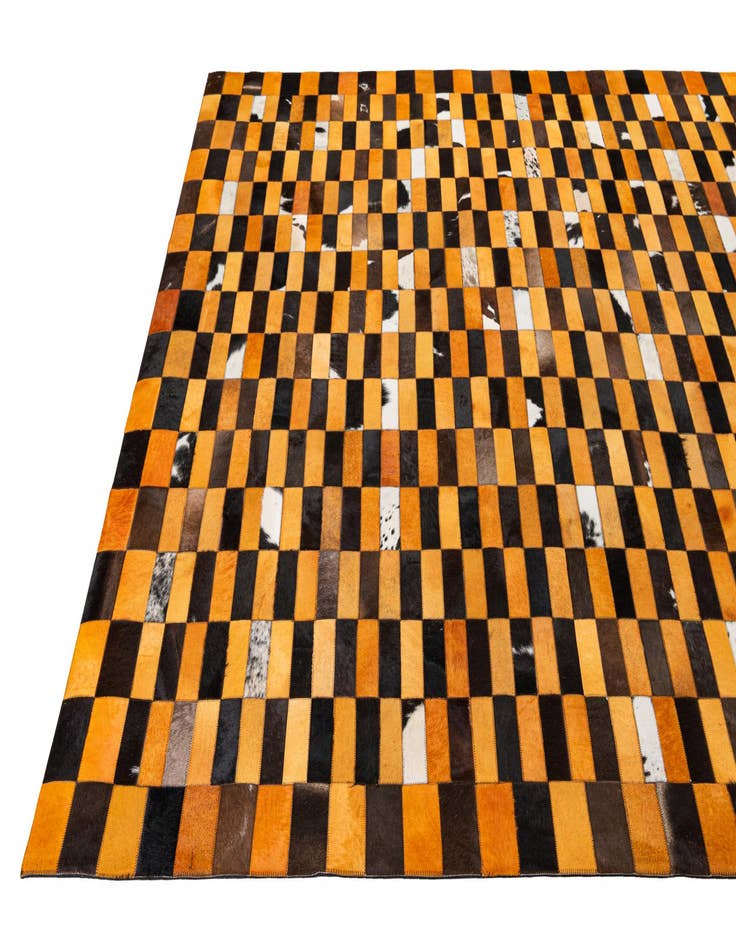 Detail image of  8' 1 x 9' 11 Cowhide - Patchwork Rug