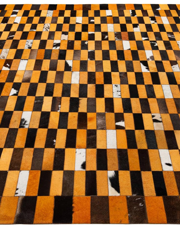 Detail image of  8' 1 x 9' 11 Cowhide - Patchwork Rug