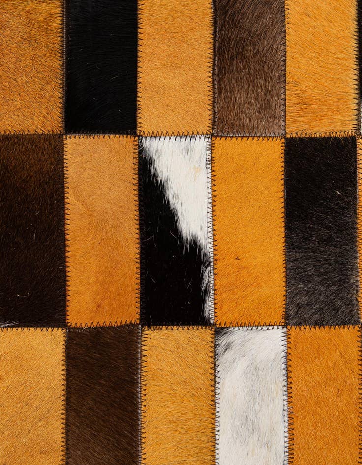 Detail image of  8' 1 x 9' 11 Cowhide - Patchwork Rug