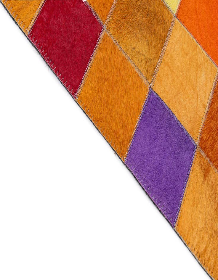 Detail image of  8' x 9' 11 Cowhide - Patchwork Rug