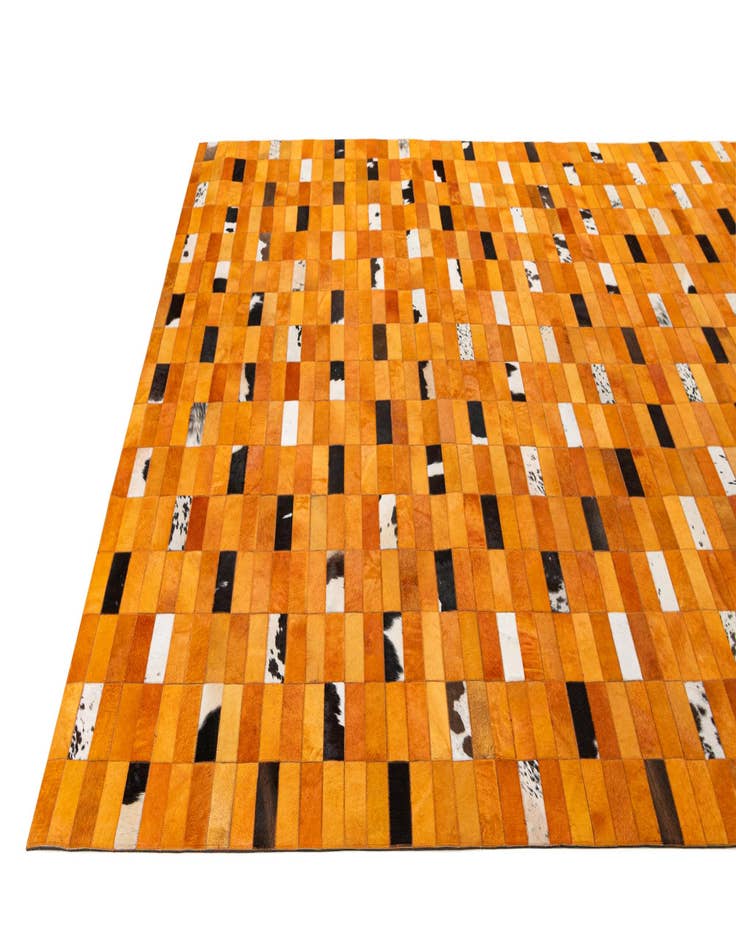 Detail image of  8' x 9' 11 Cowhide - Patchwork Rug