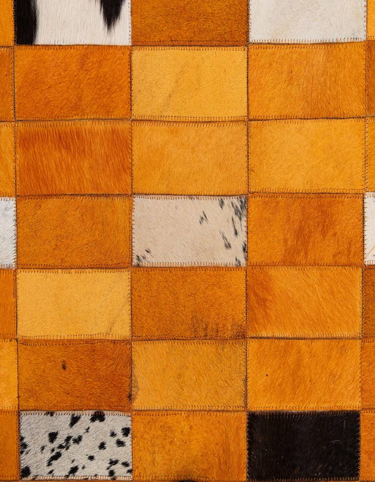 Detail image of  8' x 9' 11 Cowhide - Patchwork Rug