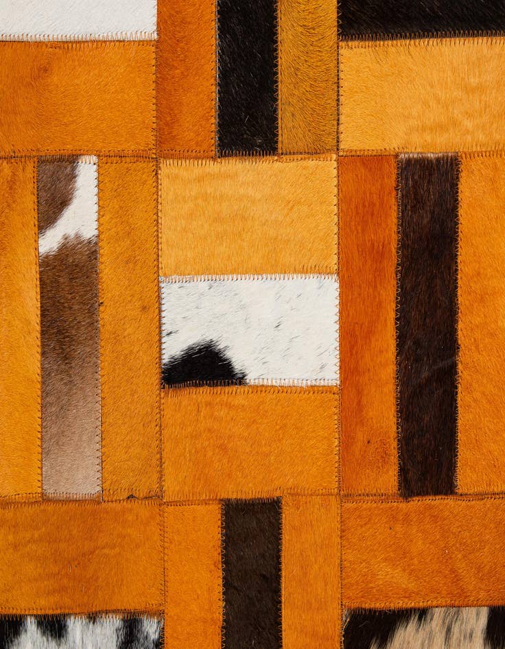 Detail image of  8' x 9' 11 Cowhide - Patchwork Rug