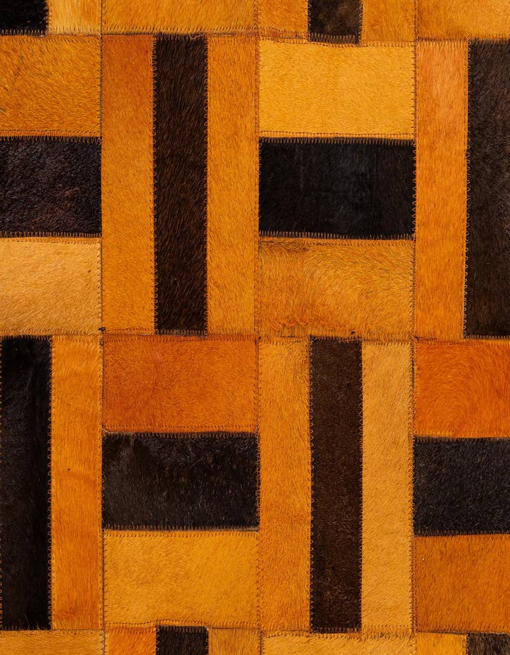 Detail image of  8' x 9' 9 Cowhide - Patchwork Rug