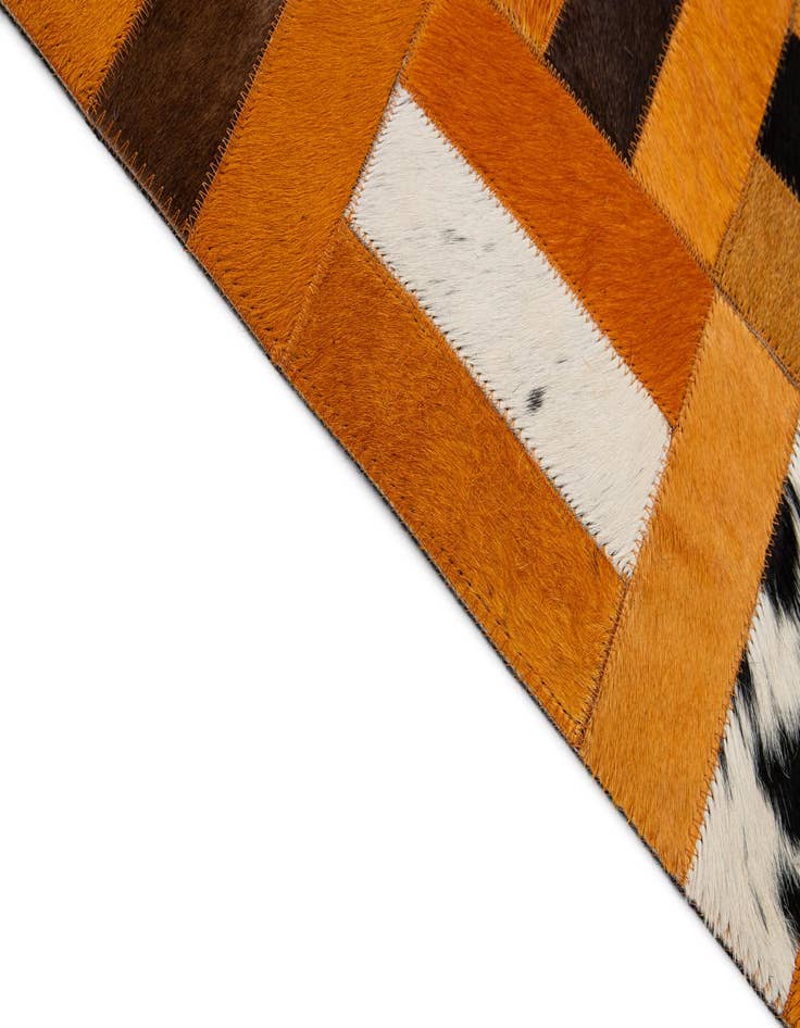 Detail image of  8' x 9' 11 Cowhide - Patchwork Rug