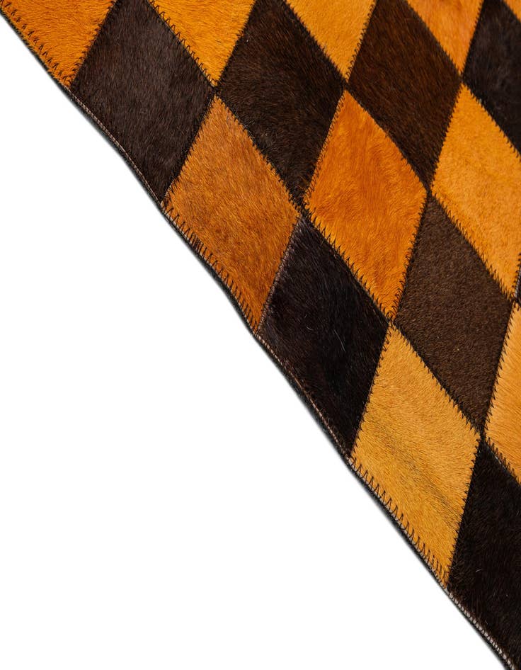 Detail image of  8' 2 x 10' Cowhide - Patchwork Rug