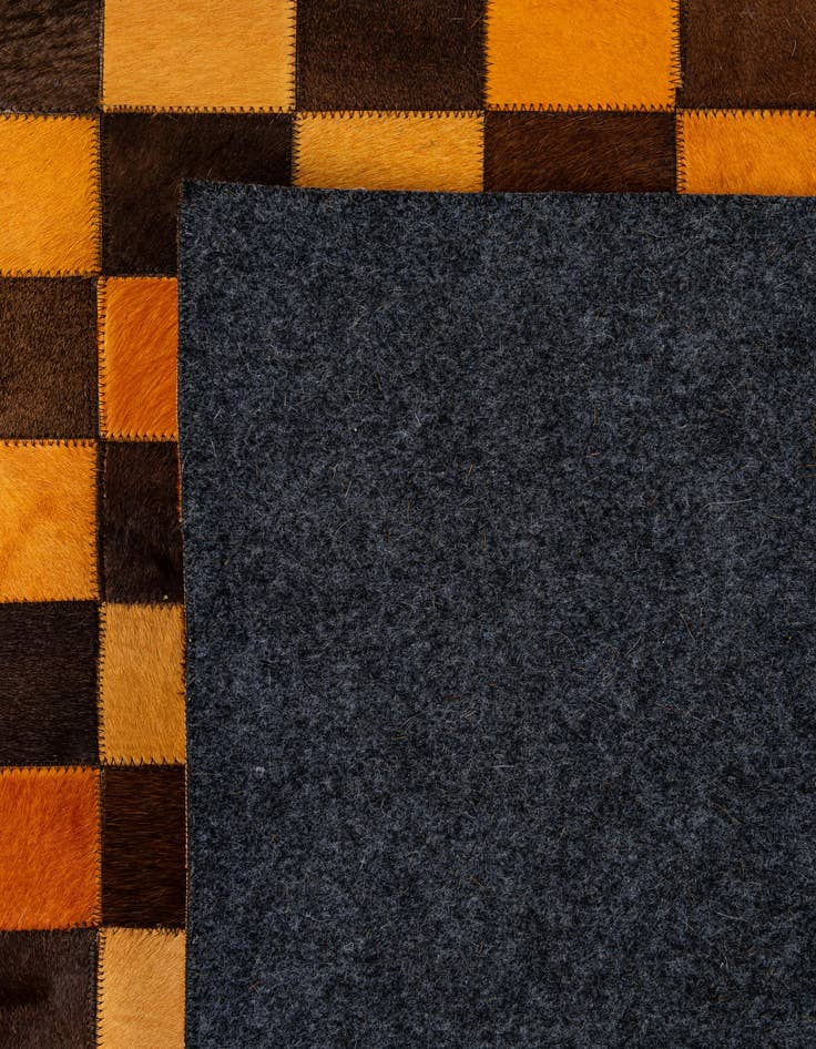 Detail image of  8' 2 x 10' Cowhide - Patchwork Rug