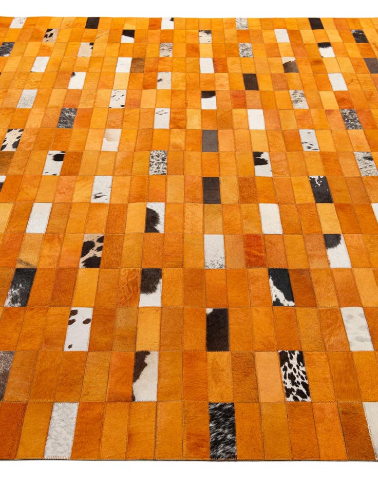 Detail image of  8' x 9' 10 Cowhide - Patchwork Rug