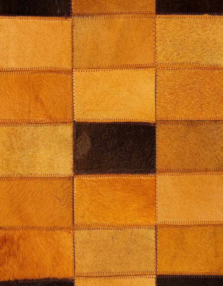 Detail image of  8' 1 x 9' 11 Cowhide - Patchwork Rug