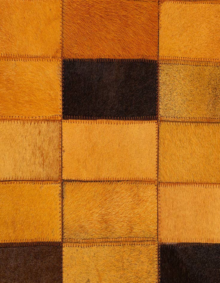 Detail image of  8' 1 x 10' Cowhide - Patchwork Rug