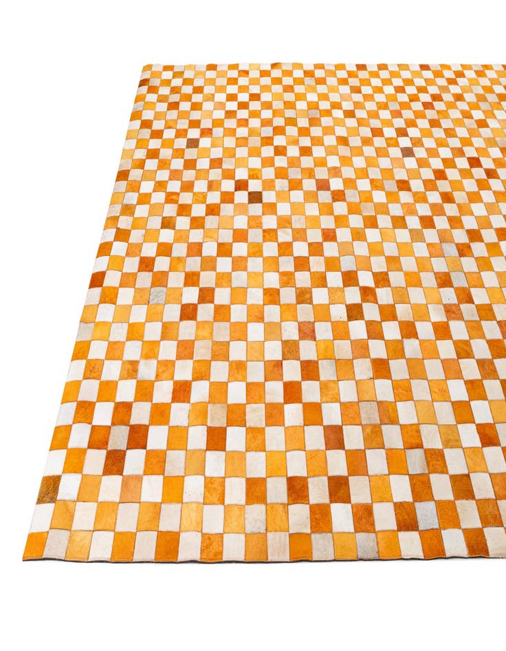 Detail image of  8' 2 x 10' Cowhide - Patchwork Rug