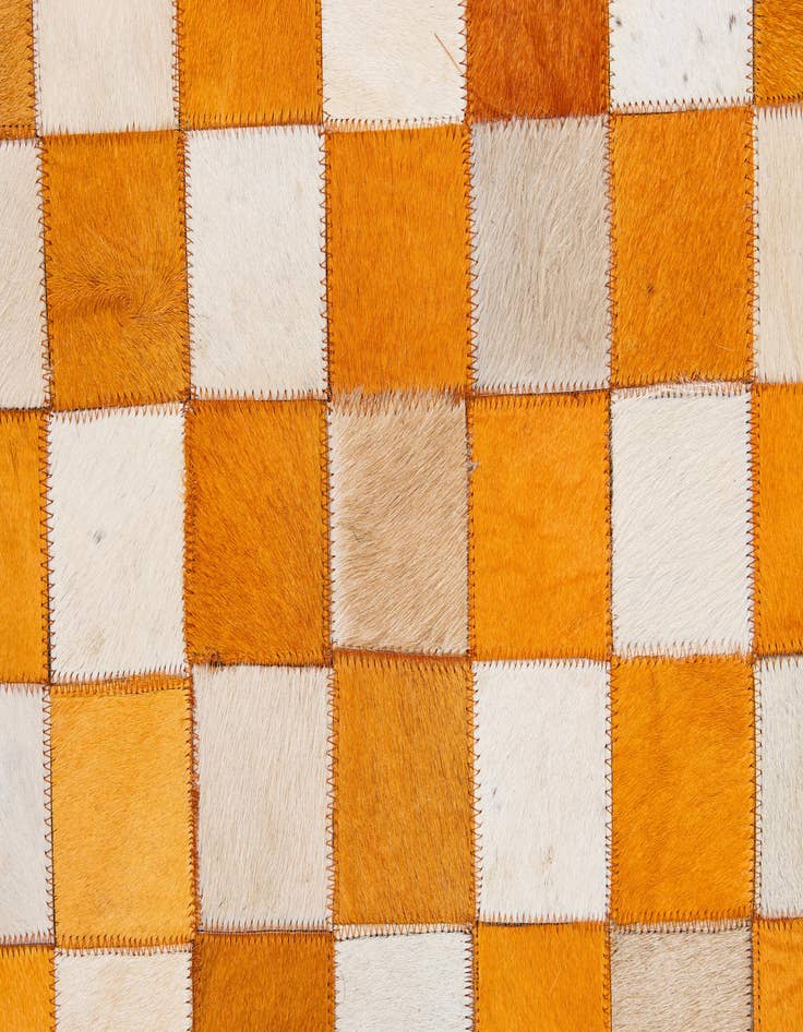 Detail image of  8' 2 x 10' Cowhide - Patchwork Rug
