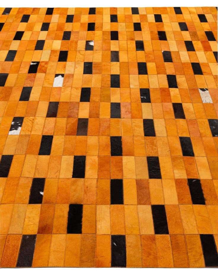 Detail image of  8' 1 x 10' Cowhide - Patchwork Rug