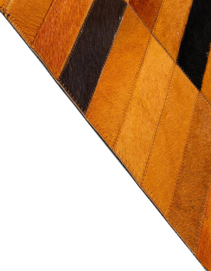 Detail image of  8' 1 x 10' Cowhide - Patchwork Rug