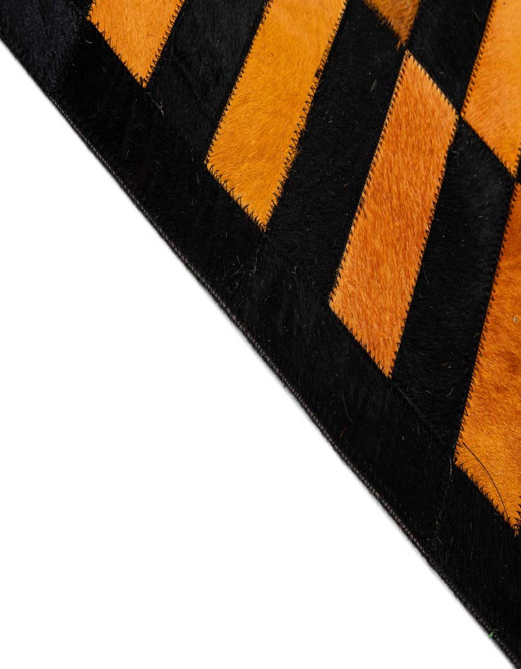 Detail image of  8' 2 x 10' Cowhide - Patchwork Rug