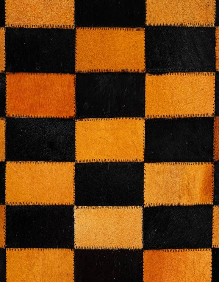 Detail image of  8' 2 x 10' Cowhide - Patchwork Rug