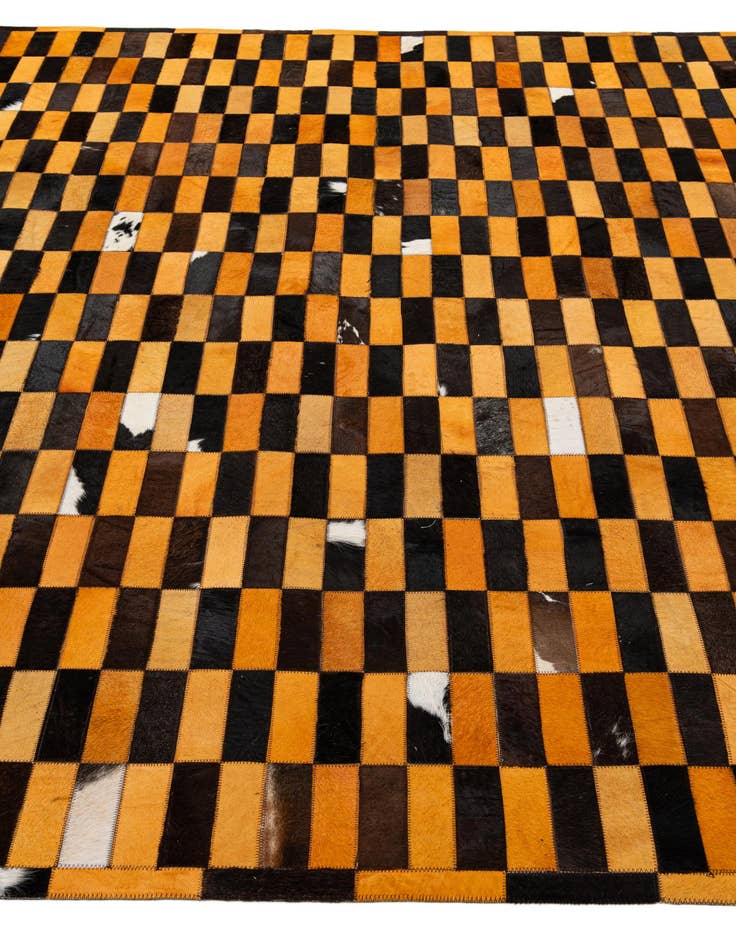 Detail image of  8' 2 x 10' 1 Cowhide - Patchwork Rug