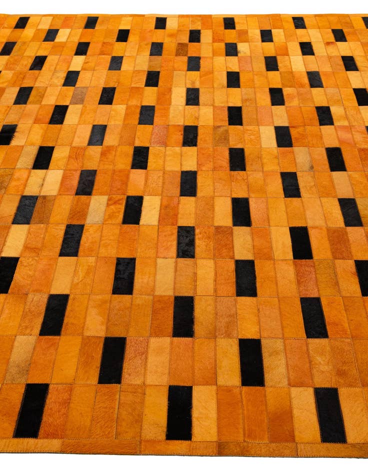 Detail image of  8' 2 x 10' Cowhide - Patchwork Rug