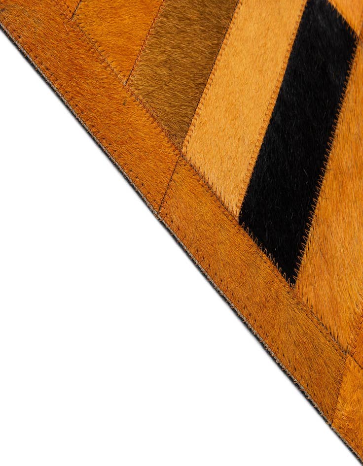 Detail image of  8' 2 x 10' Cowhide - Patchwork Rug
