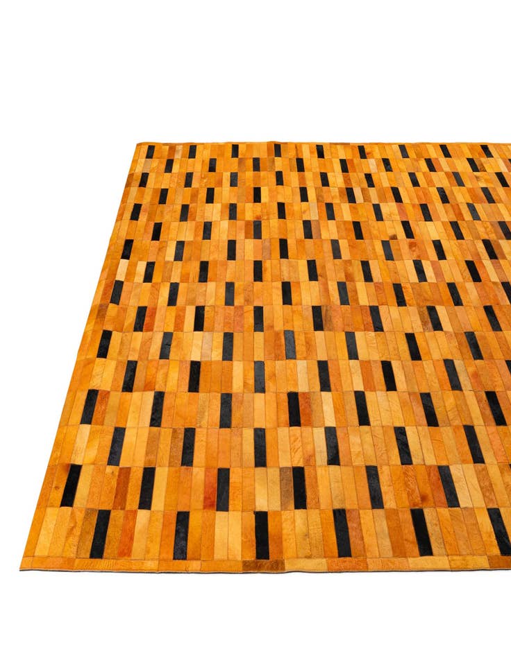 Detail image of  8' 1 x 9' 11 Cowhide - Patchwork Rug